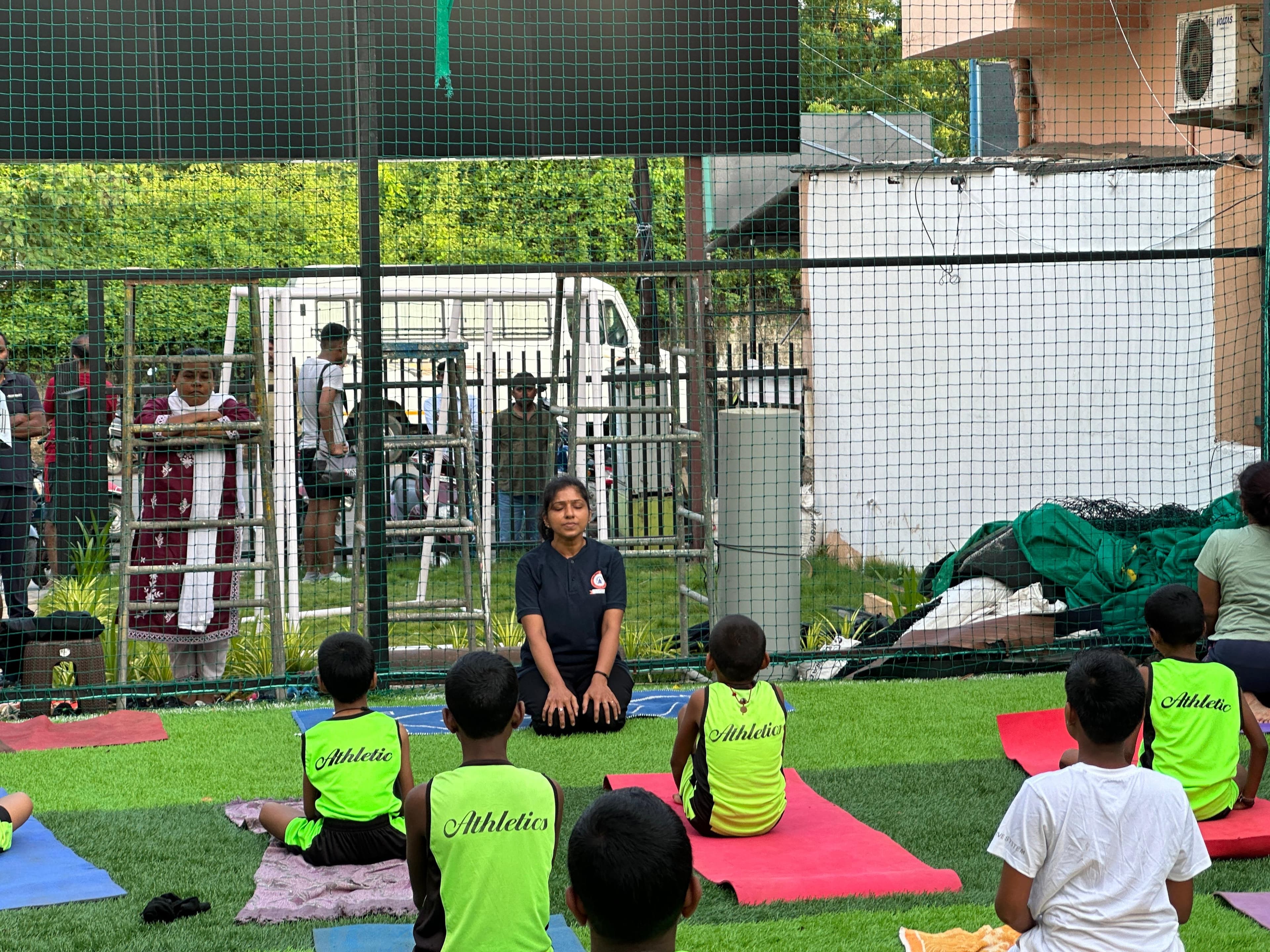 Yoga class moment