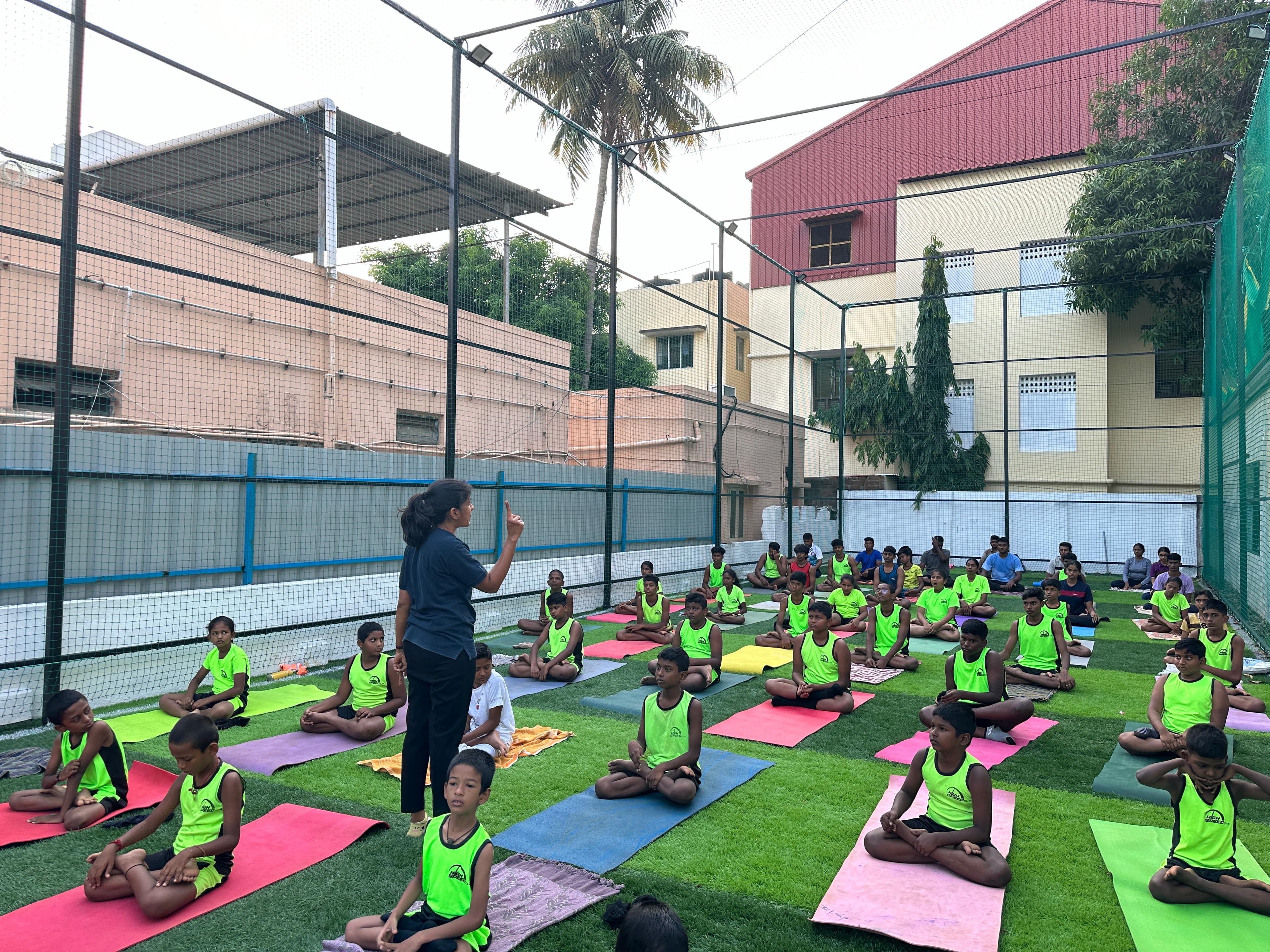 Yoga class moment