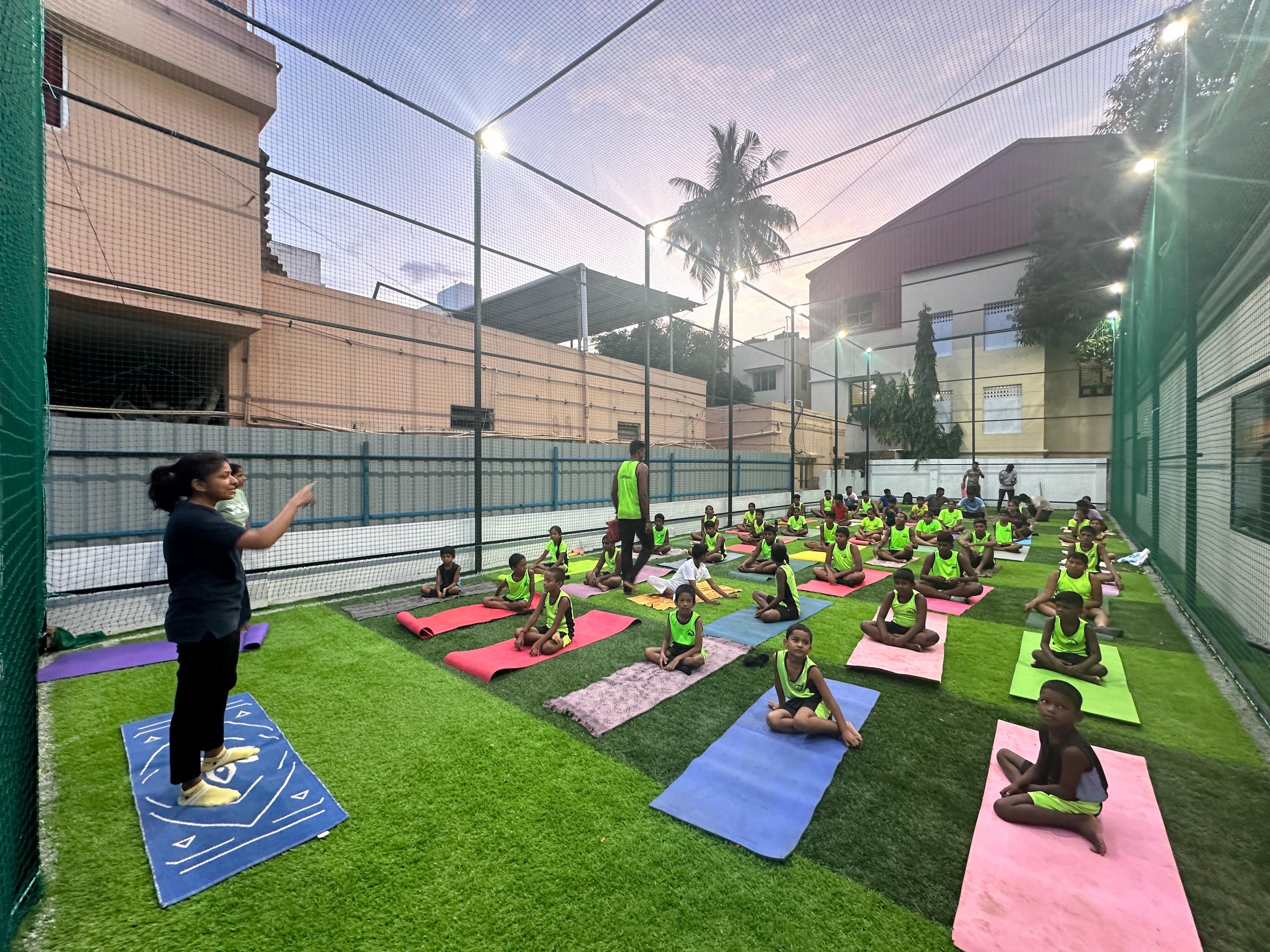 Yoga class moment