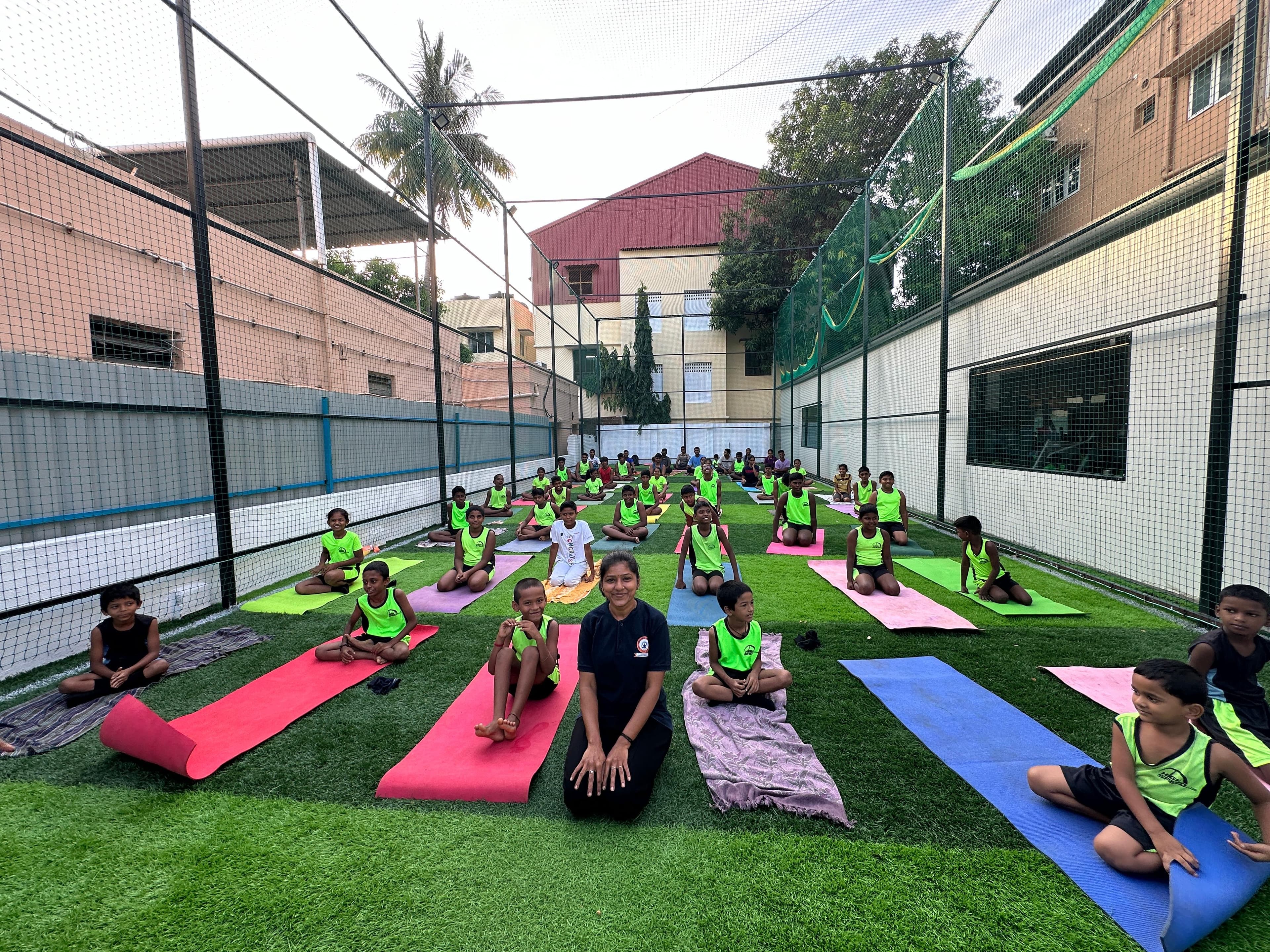 Yoga class moment