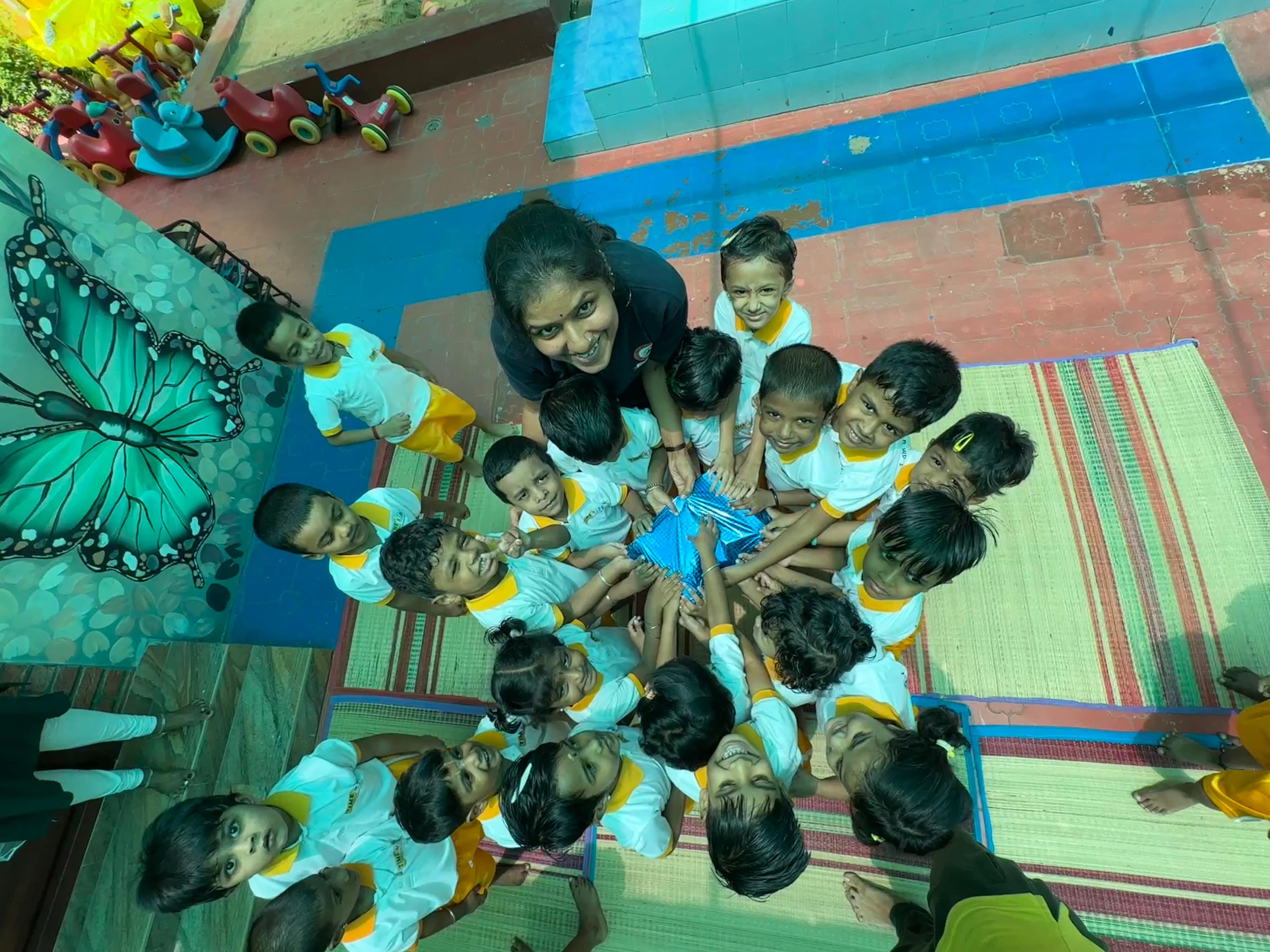 Yoga class moment