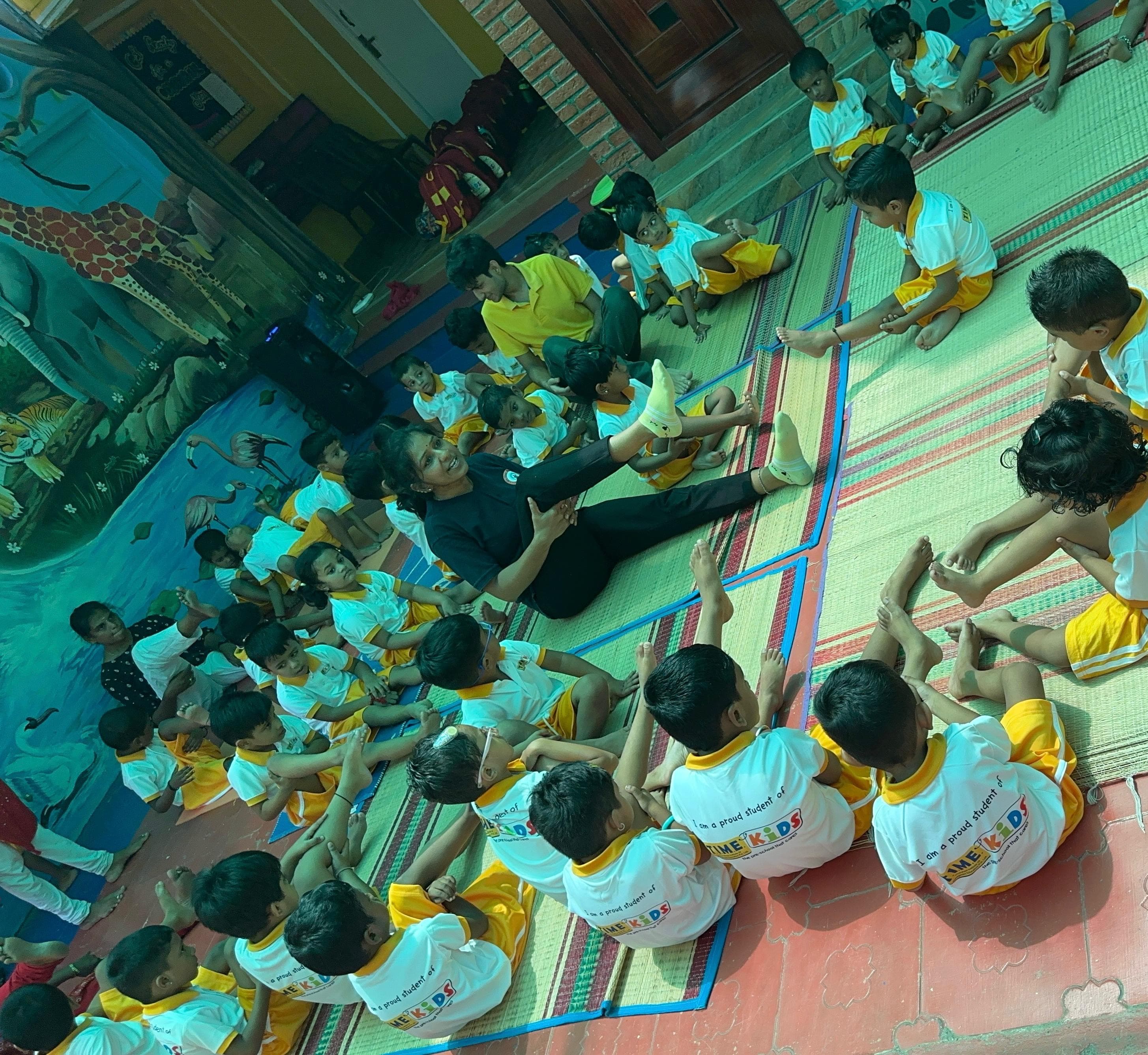 Yoga class moment